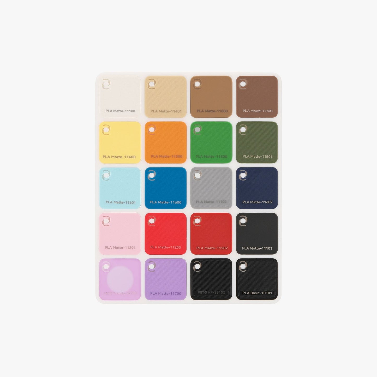 Bambu Filament Swatches